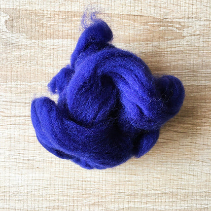 Needle felted wool felting Blue Dark Blue Purple wool Roving for felting supplies short fabric easy felt