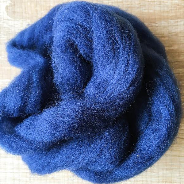 Needle felted supplies wool felting Blue wool Roving for felting short fabric