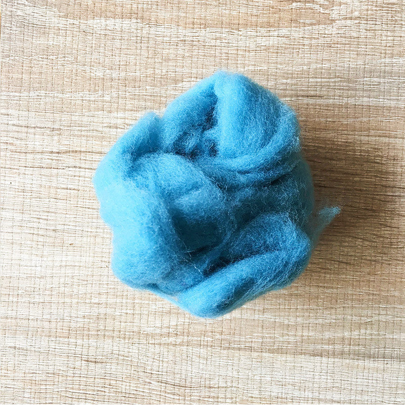 Needle felted wool felting Green Blue Green wool Roving for felting supplies short fabric easy felt