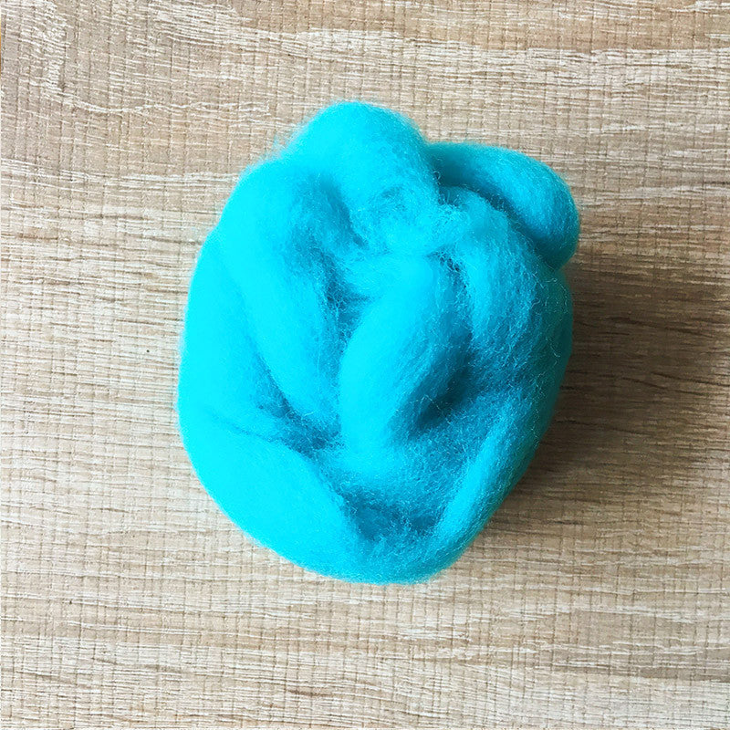 Needle felted wool felting Green Tophus wool Roving for felting supplies short fabric easy felt