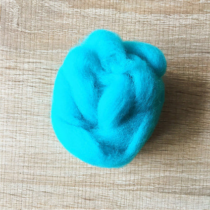 Needle felted wool felting Green Tophus wool Roving for felting supplies short fabric easy felt