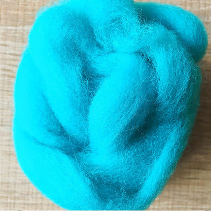 Needle felted wool felting Green Tophus wool Roving for felting supplies short fabric easy felt