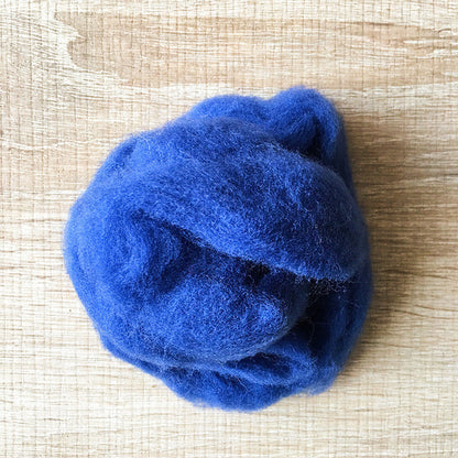 Needle felted wool felting Blue Light Blueberry wool Roving for felting supplies short fabric easy felt