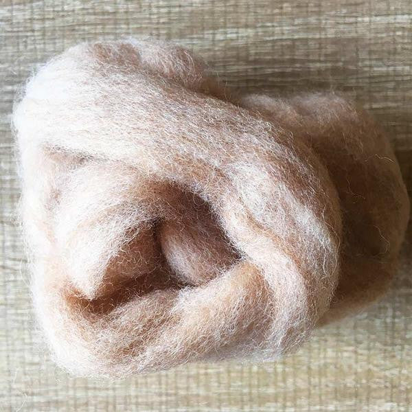 Needle felted supplies wool felting Yellow wool Roving for felting short fabric