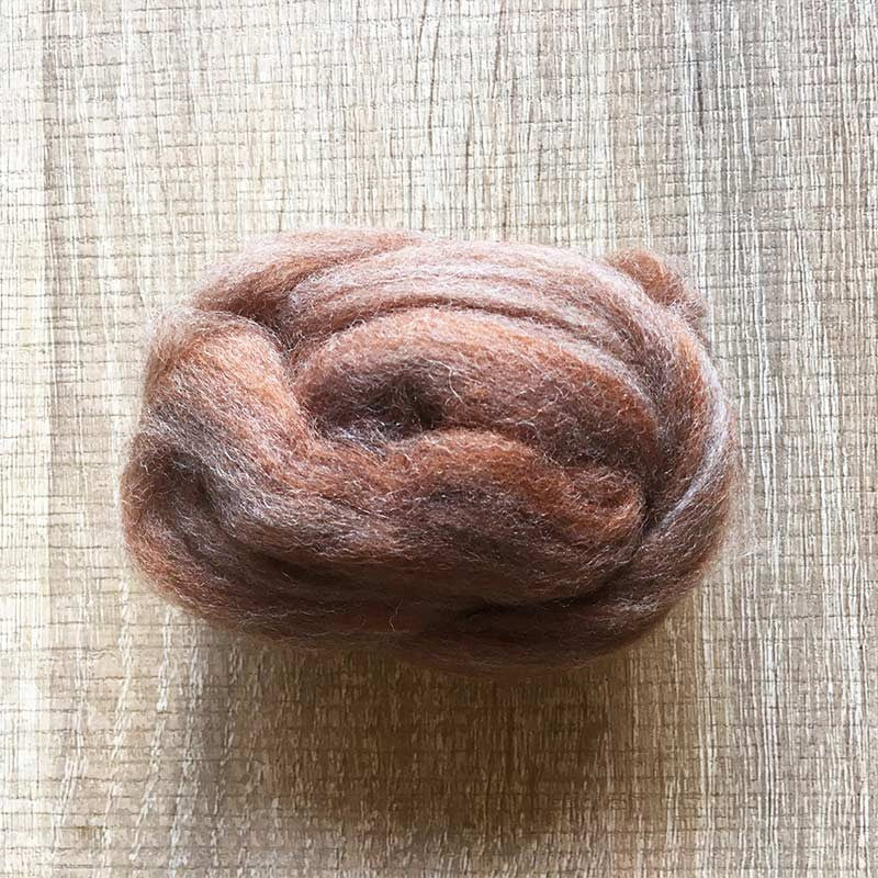 Needle felted wool felting MIX brown wool Roving for felting supplies short fabric easy felt