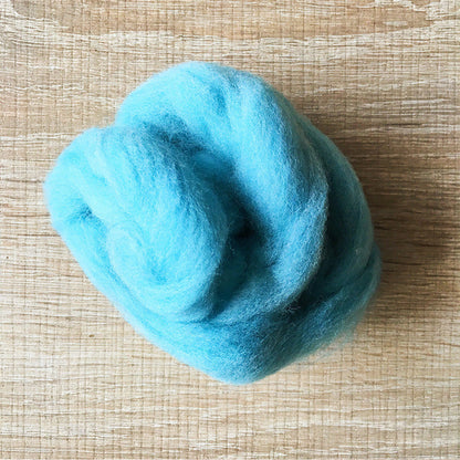 Needle felted wool felting Blue Mix blue wool Roving for felting supplies short fabric easy felt