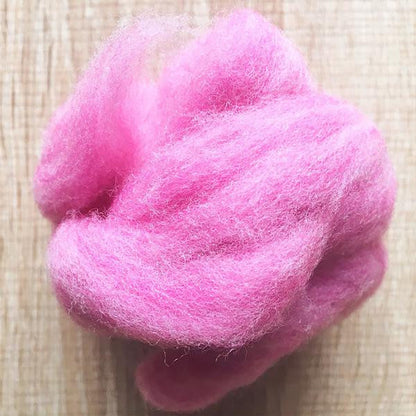 Needle felted supplies wool felting Pink wool Roving for felting short fabric