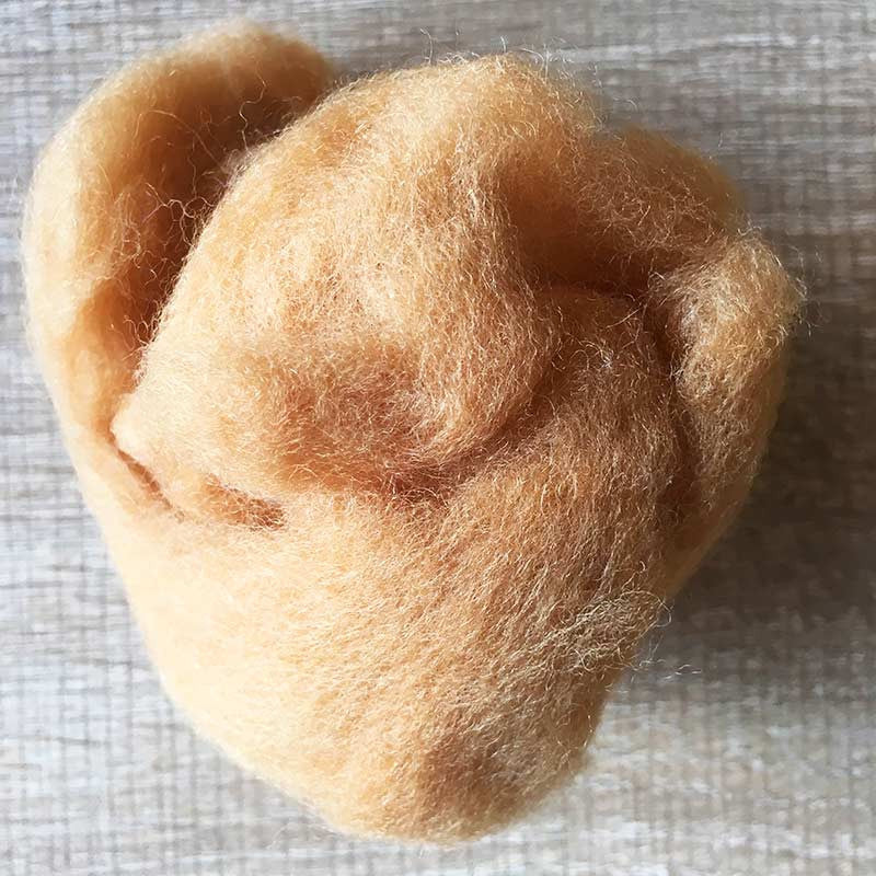 Needle felted wool felting Puppy Yellow wool Roving for felting supplies short fabric easy felt