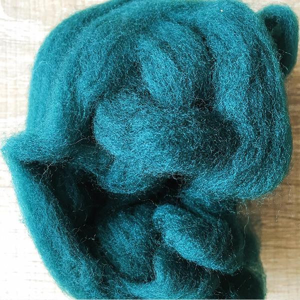 Needle felted supplies wool felting Green wool Roving for felting short fabric