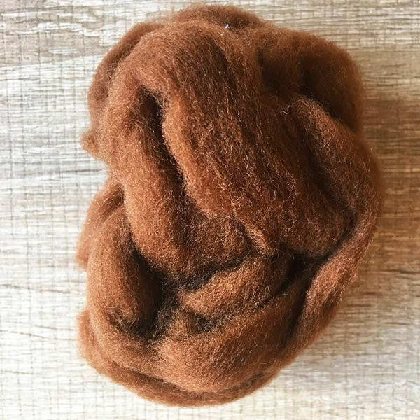 Needle felted supplies wool felting Yellow wool Roving for felting short fabric