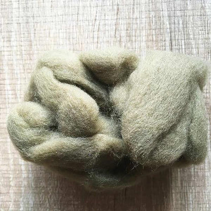 Needle felted supplies wool felting Yellow wool Roving for felting short fabric