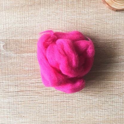 Needle felted wool felting rose red wool Roving for felting supplies short fabric easy felt