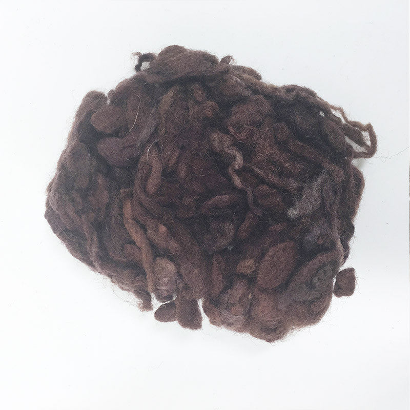 Needle felting supplies 10g Coffee wool Curly Wool Curly Fiber for Wool Felt for Poodle Bichon and Sheep