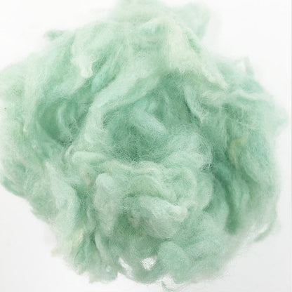 Needle felting supplies 10g Green wool Curly Wool Curly Fiber for Wool Felt for Poodle Bichon and Sheep