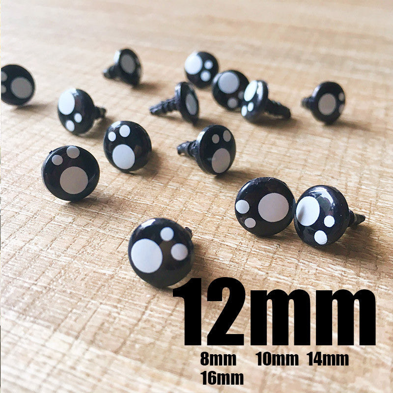 Needle felting bead eyes 10 pairs 12mm Safety eyes Animal eyes Amigurumi eyes Doll eyes Stuffed Toy eyes Doll Parts Plastic eyes Black