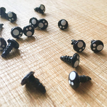 Needle felting bead eyes 10 pairs 16mm Safety eyes Animal eyes Amigurumi eyes Doll eyes Stuffed Toy eyes Doll Parts Plastic eyes Black