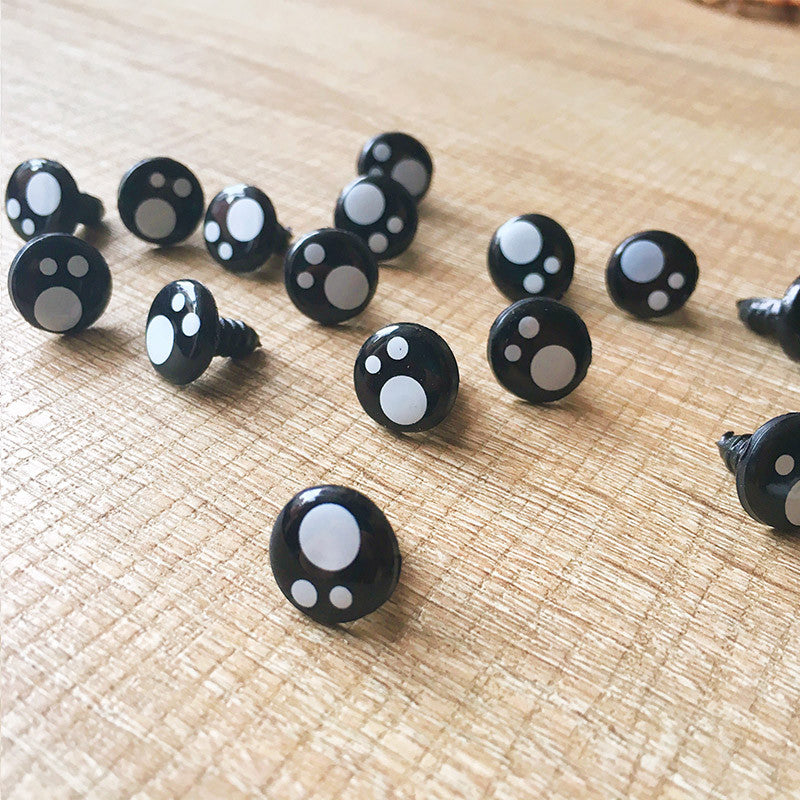 Needle felting bead eyes 10 pairs 16mm Safety eyes Animal eyes Amigurumi eyes Doll eyes Stuffed Toy eyes Doll Parts Plastic eyes Black