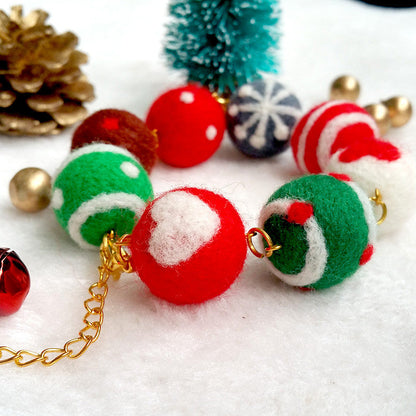 Needle felting kit for beginners starters Christmas accessories Bracelet Cute balls