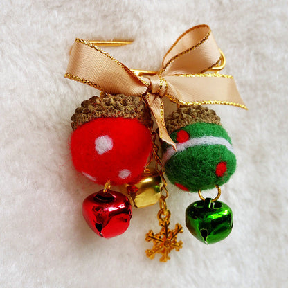 Needle felting kit for beginners starters Christmas accessories Brooch Cute balls