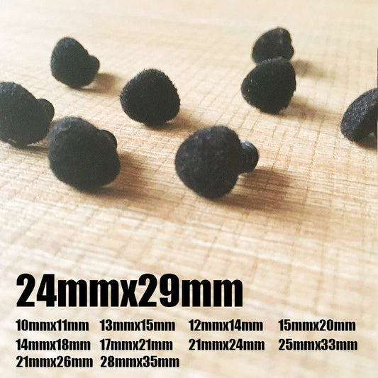 Needle felting supplies animal velour dog puppy nose 10 pieces 24mmx29mm Safety nose Animal nose Amigurumi nose Doll nose Stuffed Toy nose Doll Parts Plastic nose Black