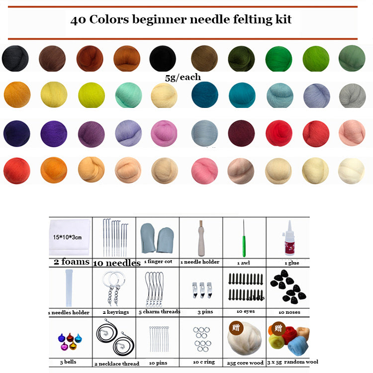 Needle Felting Kits For Beginner Felting Materials Needle Felting 66s Wool Needle Felting Supplies