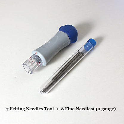 Needle Felting Tools 7 Needles Tool with Coarse Needles Felting Needle Holder Needle Felting Quick Tool