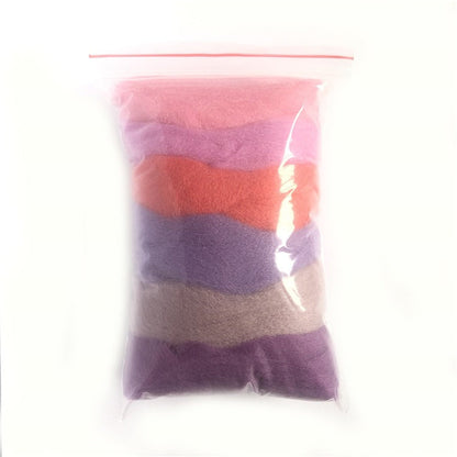 Needle Felting Wool Blue Analogous Colors Wool Roving 66s Merino Wool Needle Felting Supplies