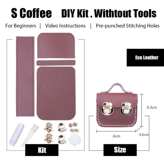 DIY Leather AirPods Case Kits DIY Leather Mini Satchel Bag Kit DIY Coffee Leather Projects DIY Leather Pouch Kit