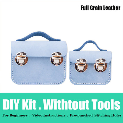 DIY Leather AirPods Case Kits DIY Leather Mini Satchel Bag Kits DIY Waxed Leather Projects DIY Leather Pouch Kits