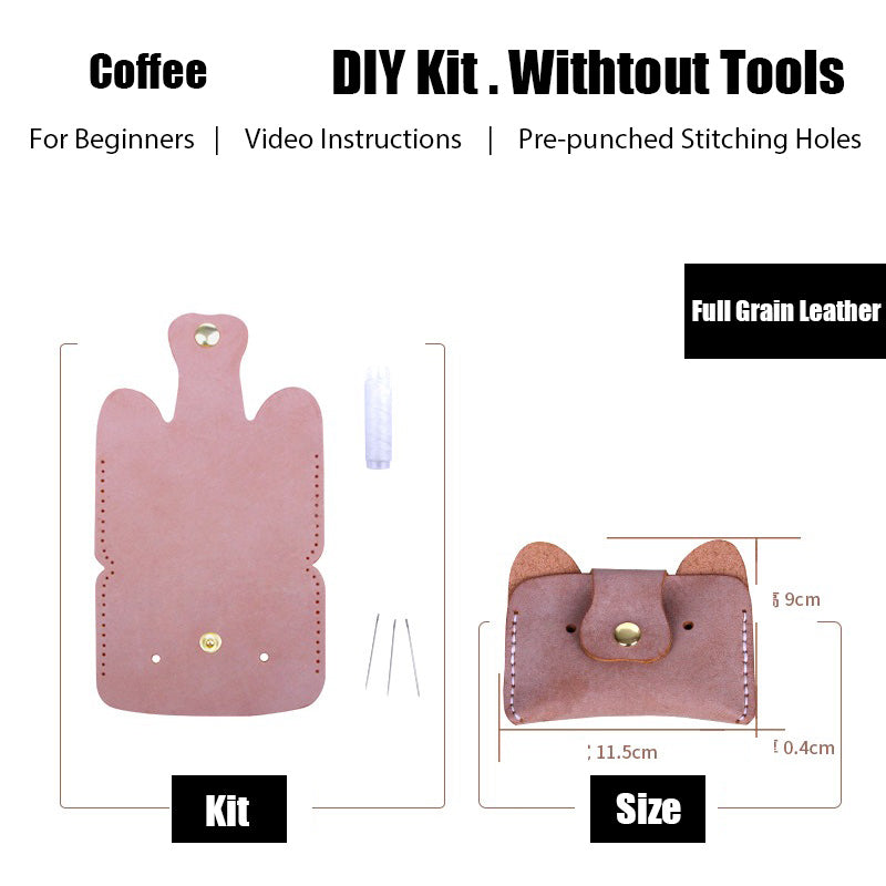 DIY Leather Card Holder Kits DIY Leather Dogs Card Wallet Kit DIY Leather Projects DIY Leather Kit