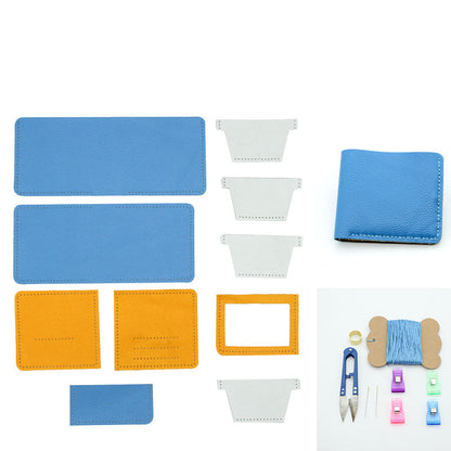 DIY Leather Wallet Kits DIY Leather Project DIY Blue Leather Billfold DIY Leather Womens Wallet Kit