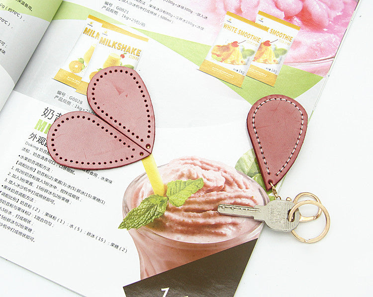 Heart Leather Keychain Kit DIY Leather Keychain Kit DIY Heart Leather Projects DIY Leather Kit