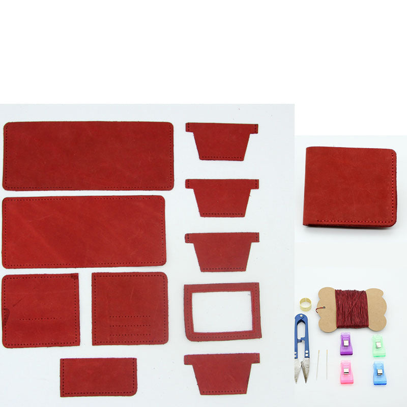 DIY Leather Wallet Kits DIY Leather Project DIY Blue Leather Billfold DIY Leather Womens Wallet Kit