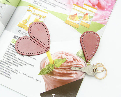 Heart Leather Keychains Kit DIY Leather Keychains Kit DIY Heart Leather Projects DIY Leather Kit