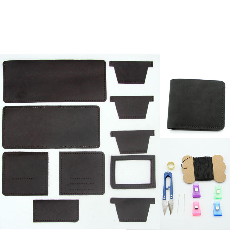 DIY Leather Wallet Kits DIY Leather Project DIY Blue Leather Billfold DIY Leather Womens Wallet Kit