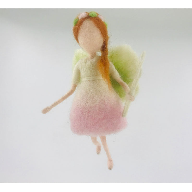 Needle felting kit for beginners starters DIY Wool Felting Pink Gradient Fairy