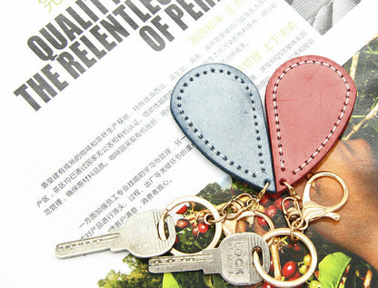 Heart Leather Keychain Kit DIY Leather Keychain Kit DIY Heart Leather Projects DIY Leather Kit