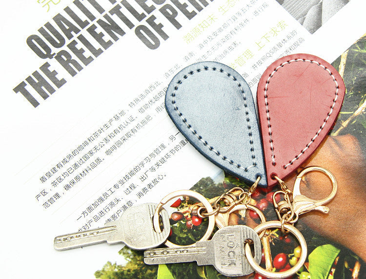 Blue Heart Leather Keychains Kit DIY Leather Keychains Kit DIY Heart Leather Projects DIY Leather Kit