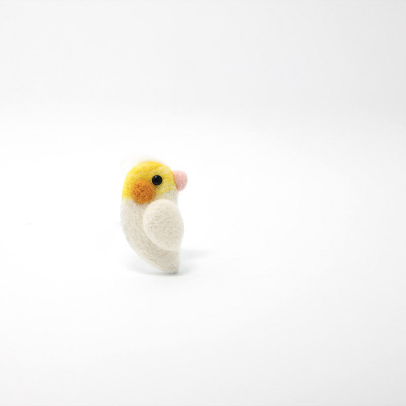 Needle Felted Felting project Animals Parrot Cute Brooch Jewelry