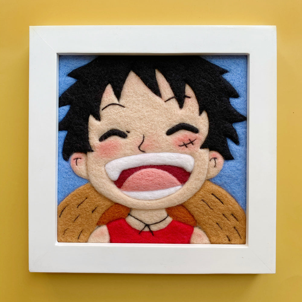 Monkey D. Luffy Needle felted Painting Kit Needle felting Projects Needle felting For Beginners