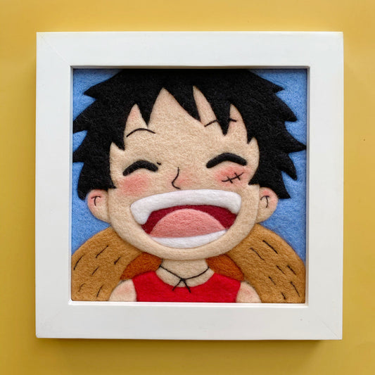 Monkey D. Luffy Needle felted Painting Kit Needle felting Projects Needle felting For Beginners