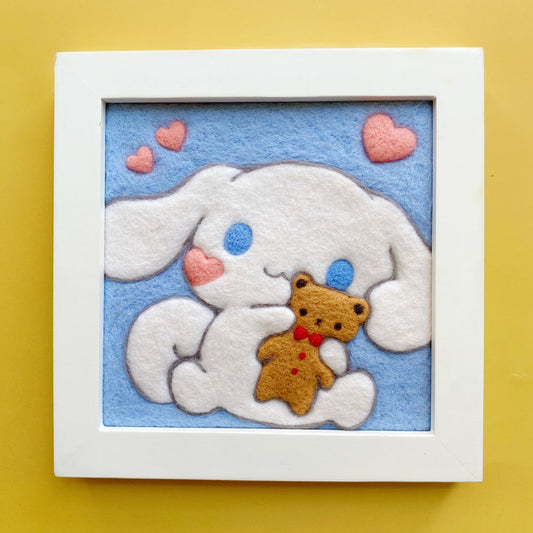 Cinnamoroll Needle felted Painting Kit Needle felting Projects Needle felting For Beginners