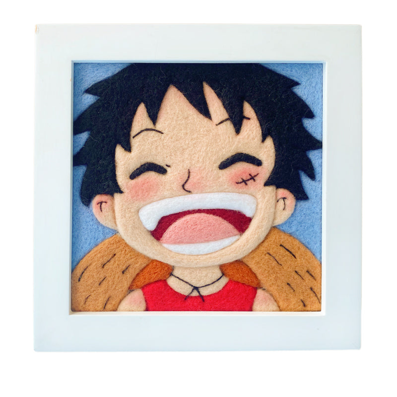 Monkey D. Luffy Needle felted Painting Kit Needle felting Projects Needle felting For Beginners