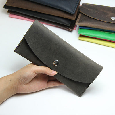 DIY Leather Wallets Kit DIY Dark Blue Leather Projects DIY Minimalist Leather Wallet DIY Leather Womens Wallet Kit