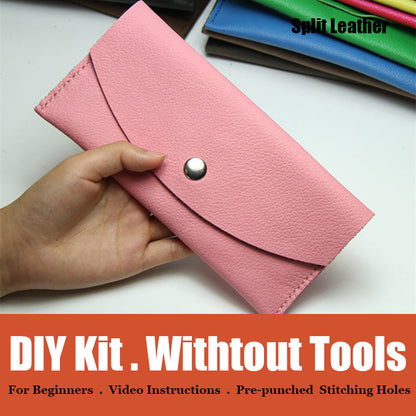 DIY Leather Wallets Kit DIY Green Eco Leather Projects DIY Minimalist Leather Wallet DIY Leather Womens Wallet Kit