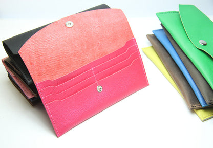 DIY Leather Wallets Kit DIY Pink Eco Leather Projects DIY Minimalist Leather Wallet DIY Leather Womens Wallet Kit