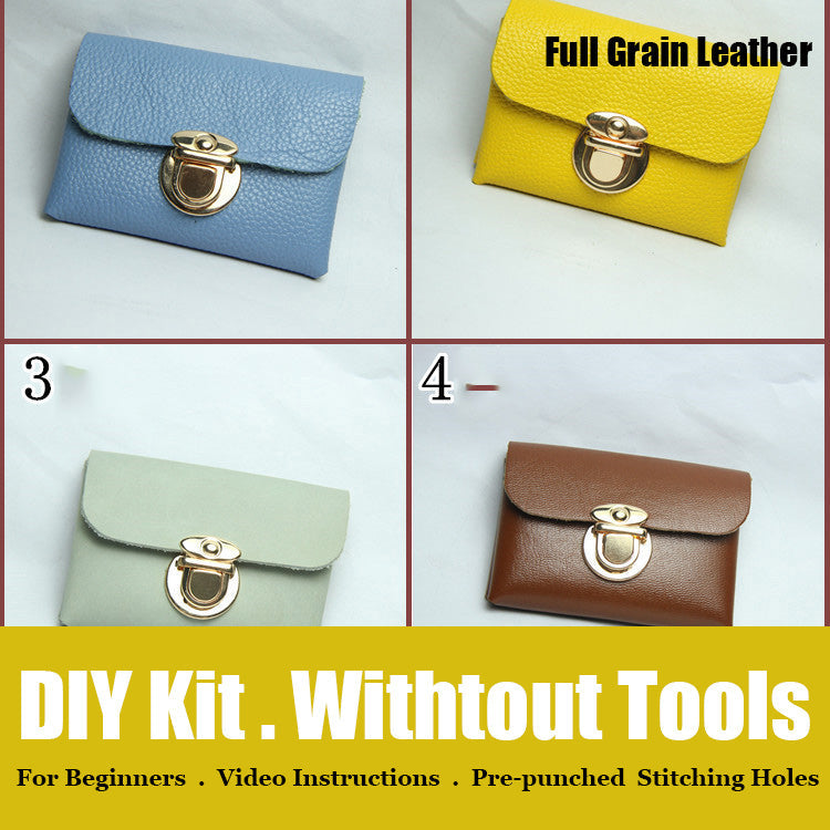 DIY Leather Card Holder Kit DIY Leather Coin Wallet Kit DIY Leather Projects DIY Leather Kit