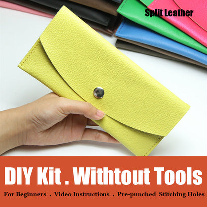 DIY Leather Wallets Kit DIY Green Eco Leather Projects DIY Minimalist Leather Wallet DIY Leather Womens Wallet Kit