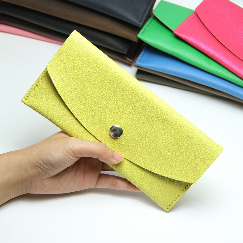 DIY Leather Wallets Kit DIY Yellow Eco Leather Projects DIY Minimalist Leather Wallet DIY Leather Womens Wallet Kit