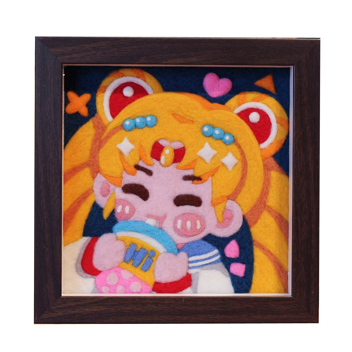 Tsukino Usagi Needle felted Painting Kit Needle felting Project Needle felting For Beginners